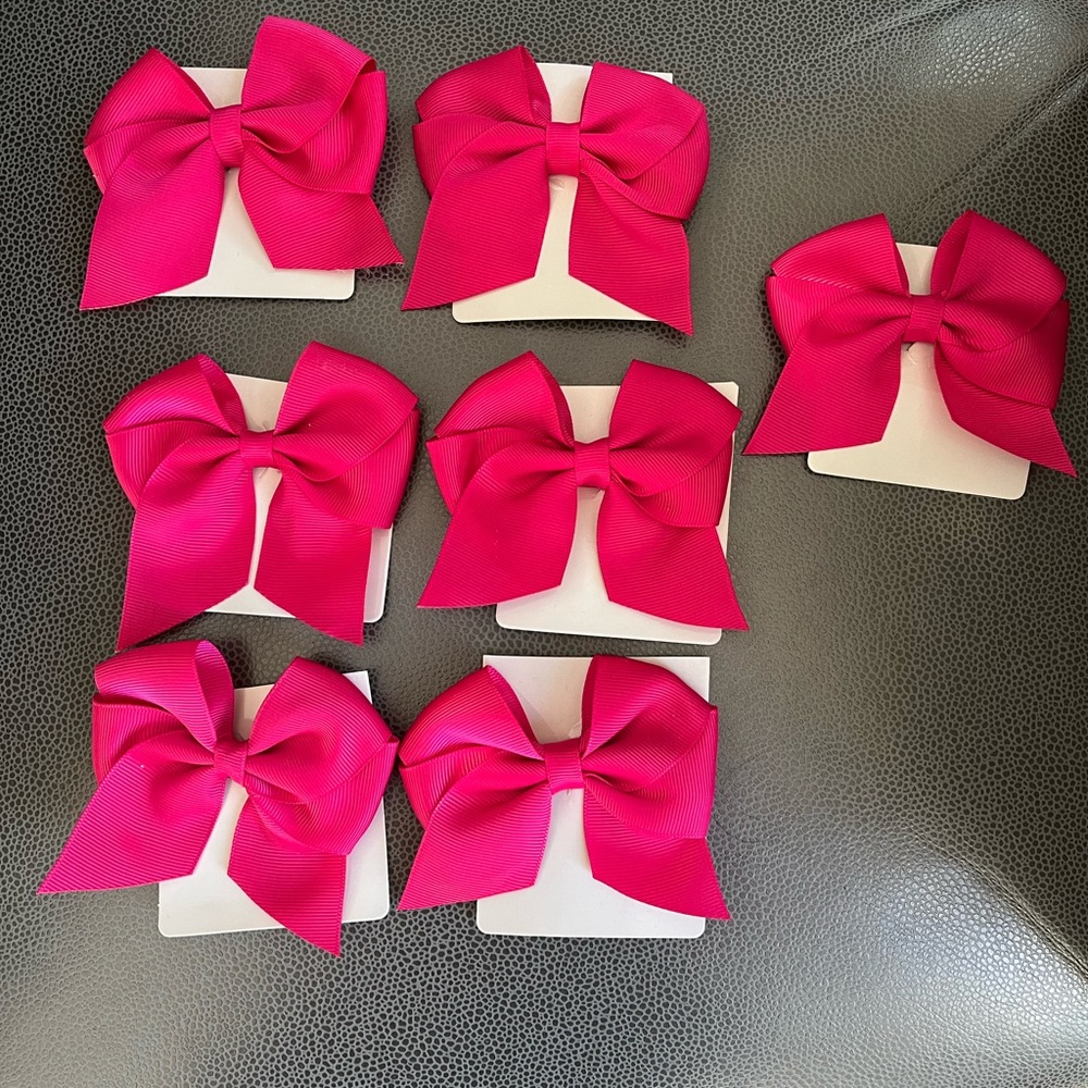 Hot pink girls hand made hair clips brand new